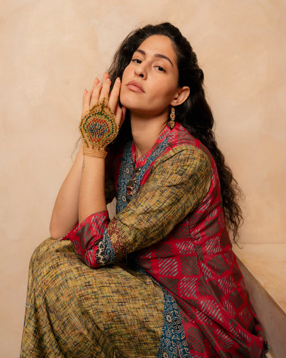 Peacock hand bracelet