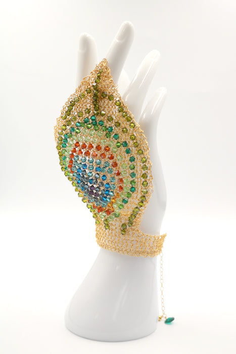 Peacock hand bracelet