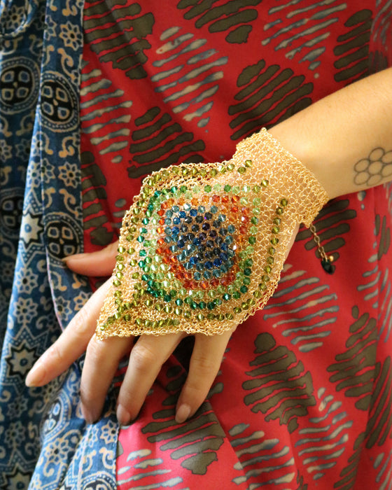 Peacock hand bracelet