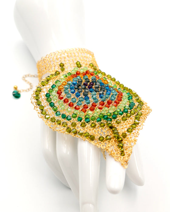 Peacock hand bracelet